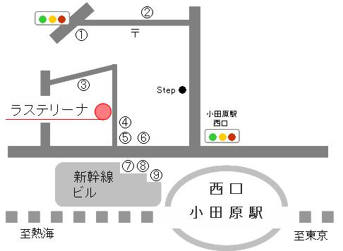 近隣店の案内図（小田原駅　西口）